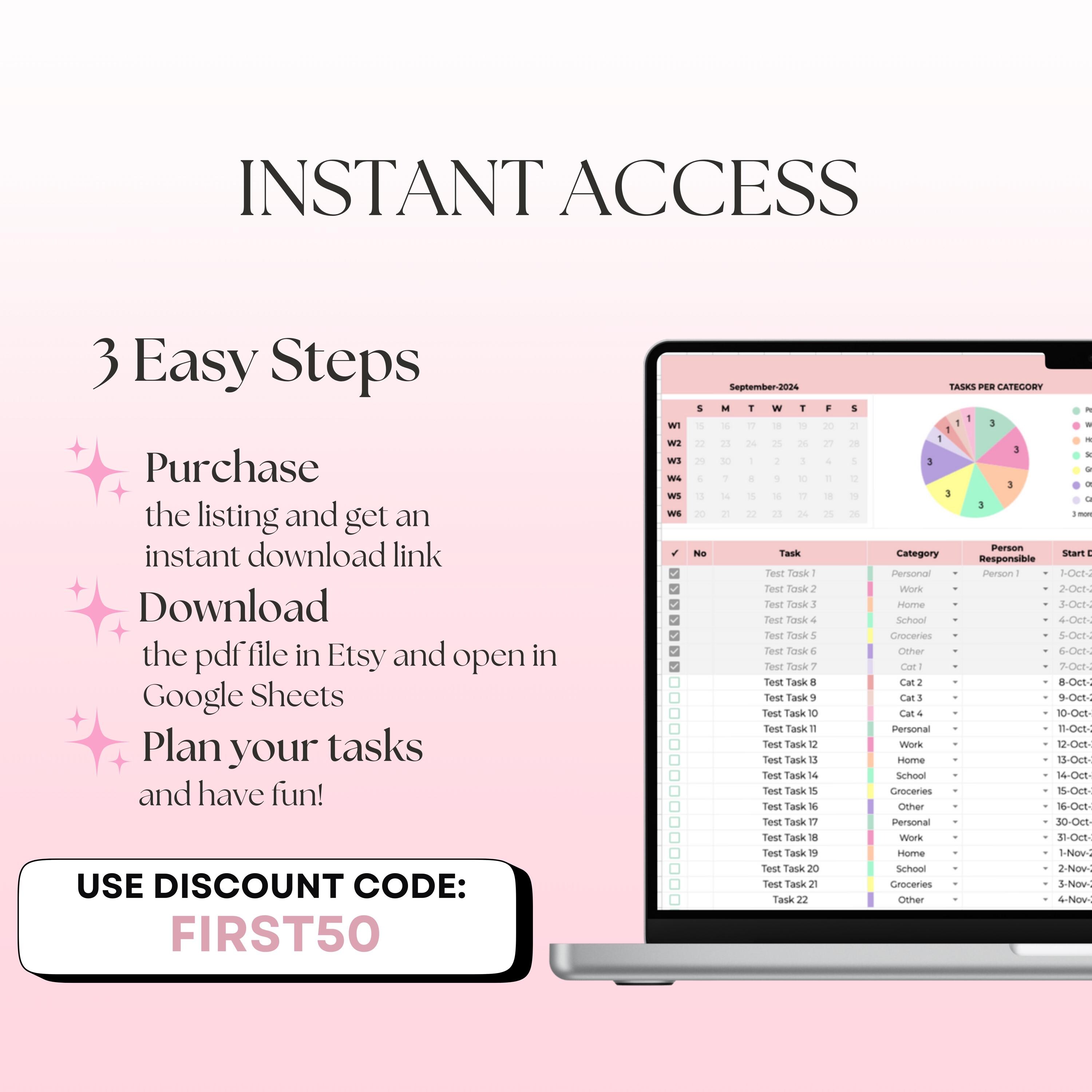 Excel to Do List Spreadsheet Task Tracker Task Manager Daily Weekly ...