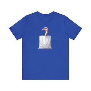 Ostrich in a Paper Bag T-shirt, Bird lovers Tee, Ostrich Shirt, Animal Shirt, Bird shirt