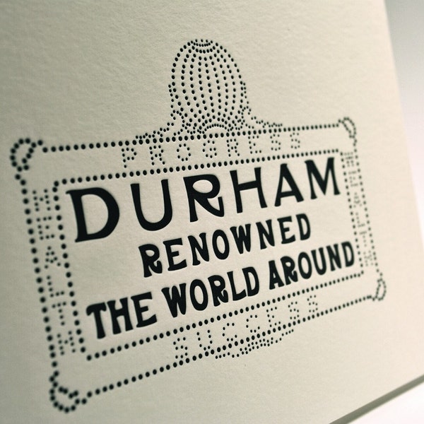 Durham: Renowned the World Around Letterpress Card