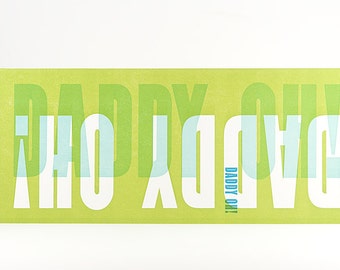 Daddy Oh! Letterpress Greeting Card