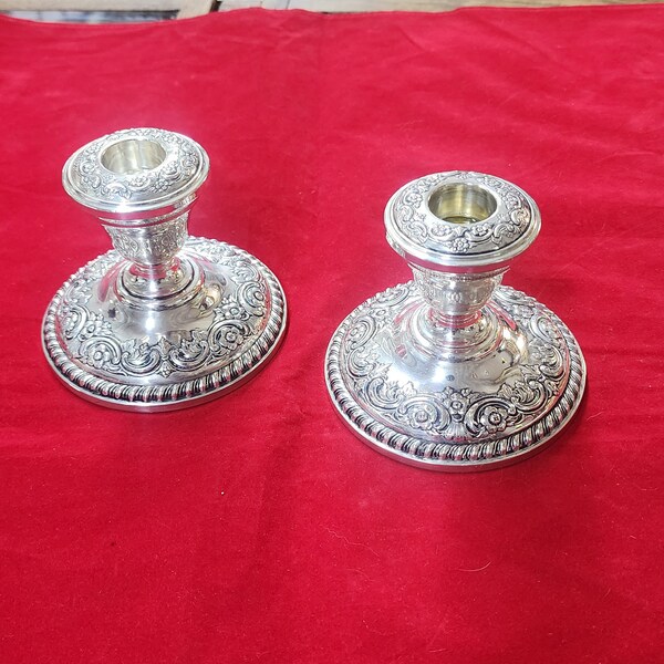 Silver Candlesticks Etsy
