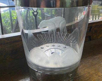 Pairpoint Polar bear engraved Ice Bucket