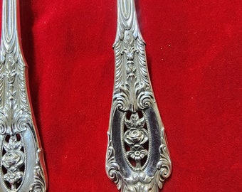 Rose Point Sterling Silver Serving Spoons
