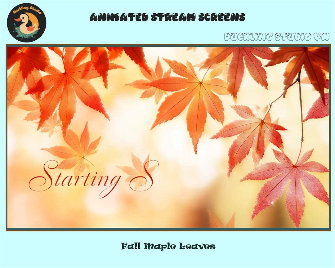 Falling Maple Leaves Animated Twitch Stream Overlays, Maple Leaves in ...
