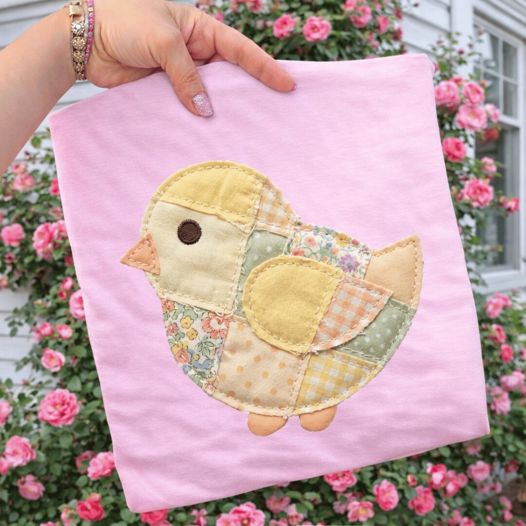 Patchwork Baby Chick PNG, Quilted Cottagecore Chick Illustration - Etsy