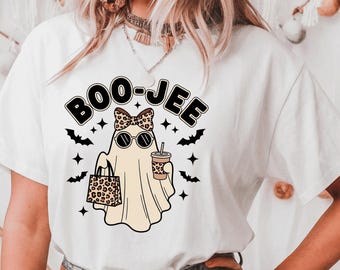 Boo-Jee Leopard Ghost PNG, Boujee Halloween Shirt Design (Digital Download)