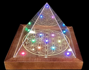 Pyramid of Light | Crystal Charging Stand | Meditation & Decor