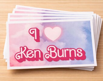 Pegatina "Me encanta Ken Burns"