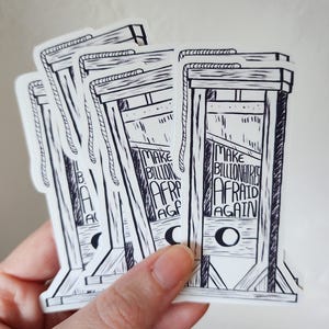 FAIRE PEUR AUX MILLIARDAIRES - Milliardaires guillotines Sticker