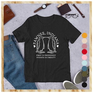 Parks and Recreation Inspired Shirt, Pawnee Indiana Town Council, Gay Penguins LGBTQIA+ Pride, Minimalist Aesthetic Funny Shirt, Soft Cotton