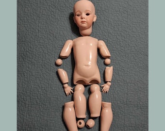 Beautiful 24&quot; tall Handmade, Handprinted Porcelain Doll Unassembled Doll Kit, marked Germany