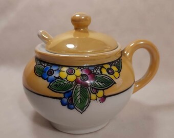 Noritake Sugar bowl with lid and spoon, 1920's In beautiful condition