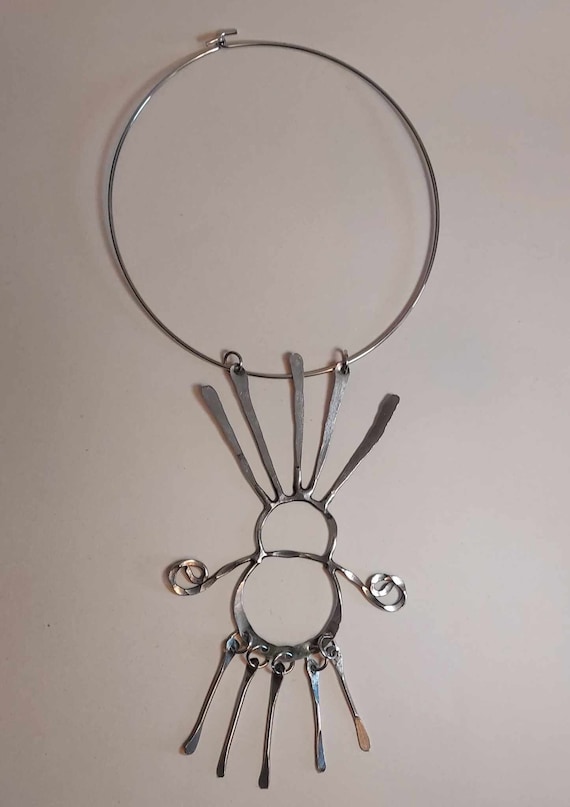 Hammered Handmade DRAMATIC Necklace