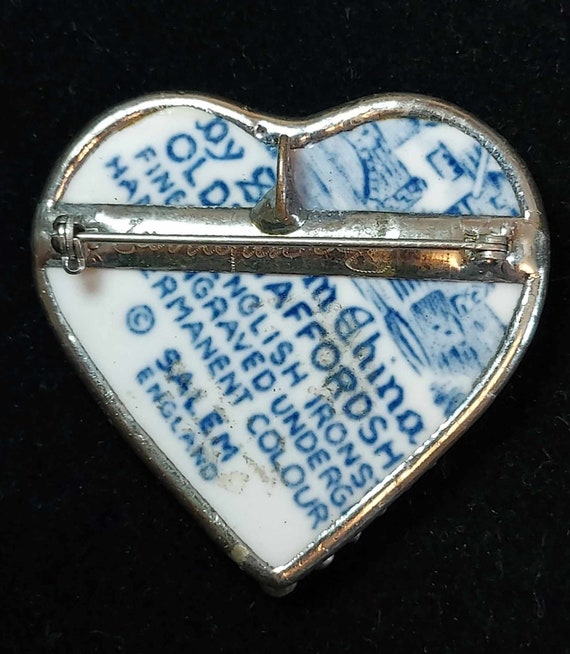 Artist Signed Handmade Heart Pendant Pin Marked S… - image 5