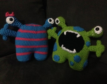 Bonnie and Clyde - Crochet Monster Pattern Instructions