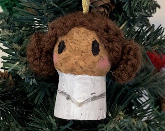 Leia - Champagne Cork Ornament