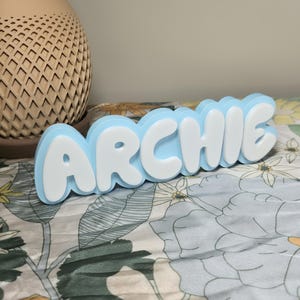 Personalized Bluey Style Name Plate – Custom Bedroom Decor for Kids