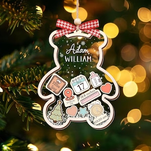 Personalized Custom New Baby Gift, Baby 1st Christmas Ornament, Baby&#39;s First Christmas Ornament 2025, 4D Shake Baby Ornament, Baby Keepsake
