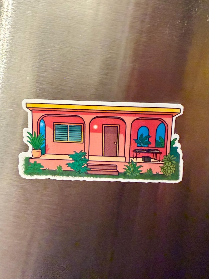 La casita, stickers, Planner Stickers, computer stickers, vinyl stickers -- Latin stickers, Puerto Rico, Bad Bunny Residency! regular laminate