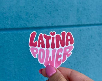 Latina Power Sticker Waterproof Vinyl Laptop Sticker Hispanic Latina Pride Decal Feminist Latina Gift Bilingual Mujer Power