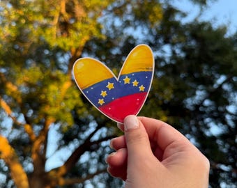 Venezuela Free Venezuela Computer Sticker Laptop Stickers Latina sticker Heart with Venezuelan flag