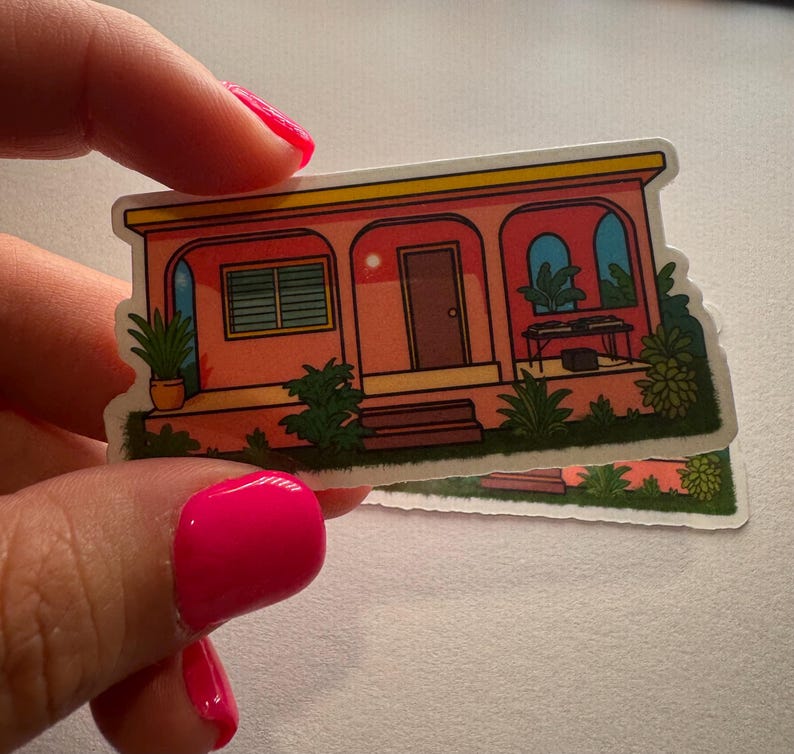 La casita, stickers, Planner Stickers, computer stickers, vinyl stickers -- Latin stickers, Puerto Rico, Bad Bunny Residency! zdjęcie 2