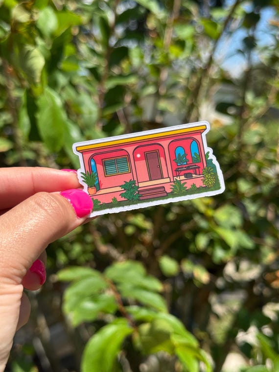 La casita, stickers, Planner Stickers, computer stickers, vinyl stickers -- Latin stickers, Puerto Rico, Bad Bunny Residency!