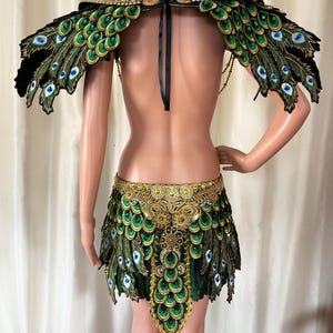 Da neena c0733c peacock warrior men man male parade rio dancer pageant samba costume set xs - xl image 9