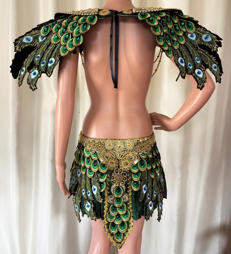 Da neena c0733c peacock warrior men man male parade rio dancer pageant samba costume set xs - xl image 9