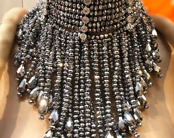 Da neena j952 il prezioso angelo showgirl spettacolo danza collana di cristallo choker