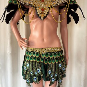 Da neena c0733c peacock warrior men man male parade rio dancer pageant samba costume set xs - xl image 8
