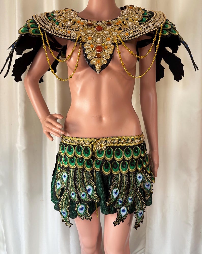 Da neena c0733c peacock warrior men man male parade rio dancer pageant samba costume set xs - xl image 8