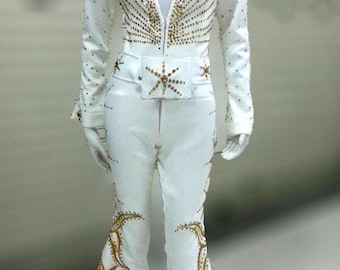 Da neena tailor made crystal the king cape jumpsuit costume