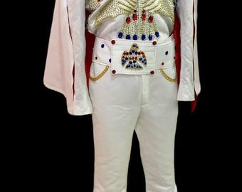 Da neena elvis custom made reproduction the king american eagle aloha jumpsuit  costume