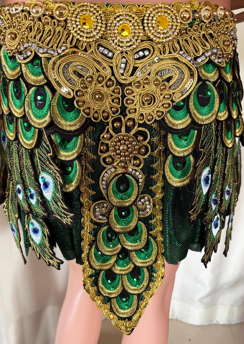 Da neena c0733c peacock warrior men man male parade rio dancer pageant samba costume set xs - xl image 12