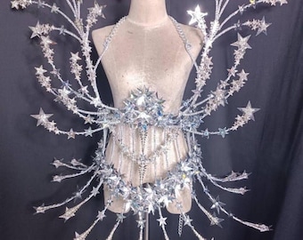 Daneena m1103 star paradise merry christmas showgirl vegas stage dance dress cor