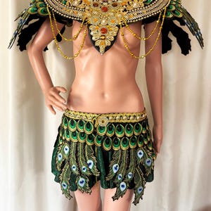 Da neena c0733c peacock warrior men man male parade rio dancer pageant samba costume set xs - xl image 6