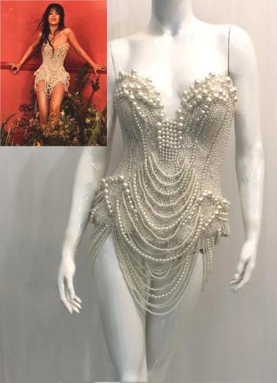 Pearl Corset Dress - Etsy Pearl Corset Dress - Etsy