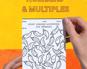 Liczby w języku hiszpańskim - kolorowanka z wieloma kolorami