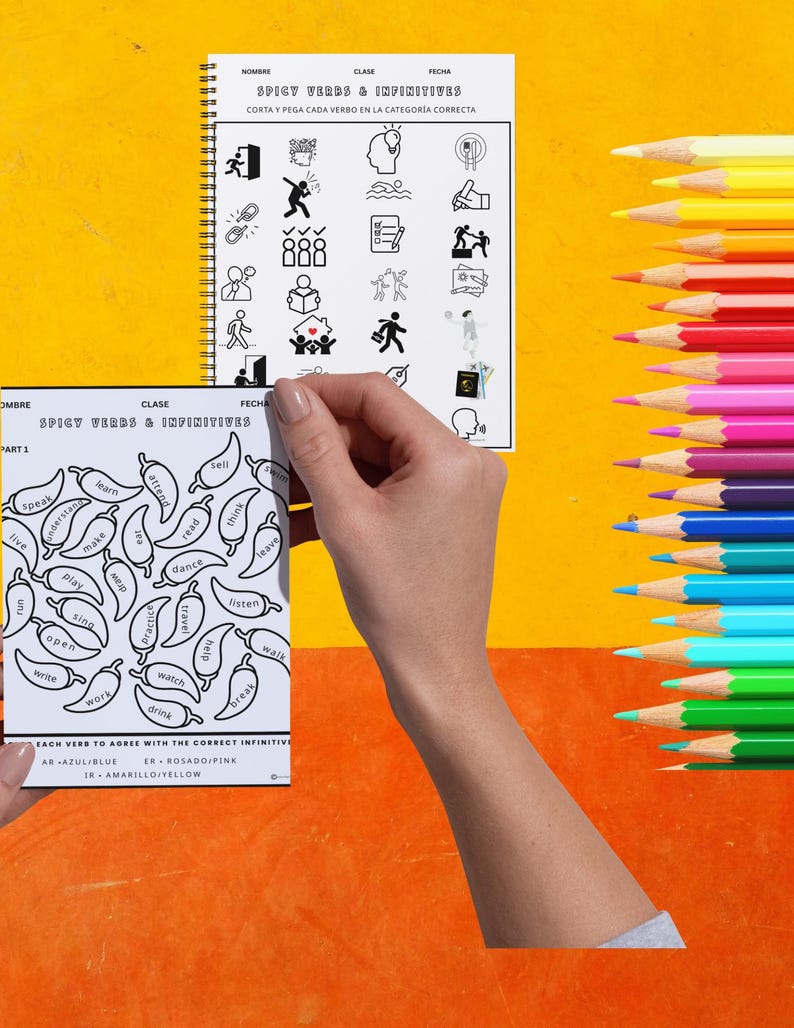 Spanish Verbs and Infinitives Color by Category Activity: Adult Spanish ...