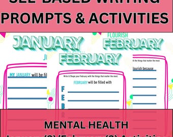 Podpowiedzi do pisania SEL: Ćwiczenia dotyczące zdrowia psychicznego (wersja cyfrowa do pobrania)