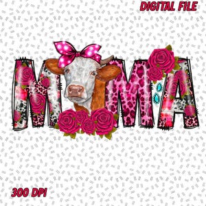Western Cow Mama Png, Mom Png, Cow Mom Png, Western Mama Png, Howdy Cowhide, Western Mom Png, Mama Coquette Bow Png, Leopard Western Cow Png