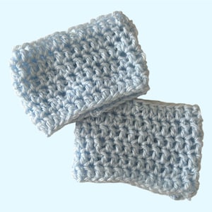 Set of 2 Baby Blue Crochet Cup Cozies – Handmade Cup Sleeves, Reusable Coffee Cup Cozies, Crochet Drink Warmers, Gift for Coffee/Tea Lovers