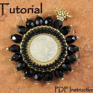 Beading Tutorial Captured Coin Pendant image 2