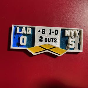 Yankees vs Dodgers world series game 5 scoreboard magnet