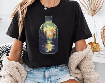 Sunset Trees Graphic Tee, Nature Lover Gift