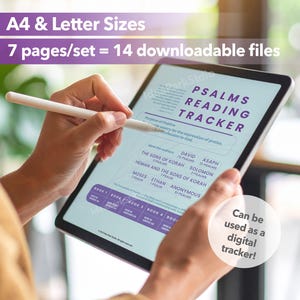 Psalmen Lesen Tracker Digitaler Bibelplaner Druckbare Sofortiger Download Bibellese-Tracker Bibelstudie Kit Tägliche Journaling-Ressource