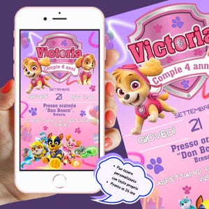 Invito Digitale BAMBINA - Compleanno - kit Festa - Invito WhatsApp