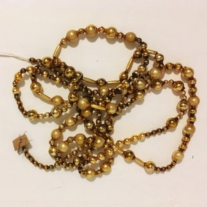 Vintage Mercury Glass Garland Glass Beads Vintage Mercury Glass Gold Christmas Garland