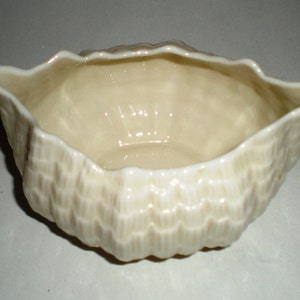 Vintage Belleek Tridacna Open Sugar - 3rd Green Mark
